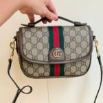 Gucci Ophidia Small Top Handle Bag Beige And Dark Brown 20Cm 836843 FAE0J 9867 - Image 3