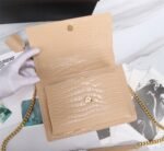 Saint Laurent Sunset Medium Chain Bag In Crocodile-Embossed Shiny Apricot 22Cm 442906DND0N9207 - Image 5