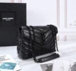 Saint Laurent Loulou Small Chain Bag In Matelassé Y Black Noir 23Cm 494699DV7281000 - Image 3