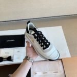 Chanel Velvet Sneakers Ivory And Black G35617 - Image 4