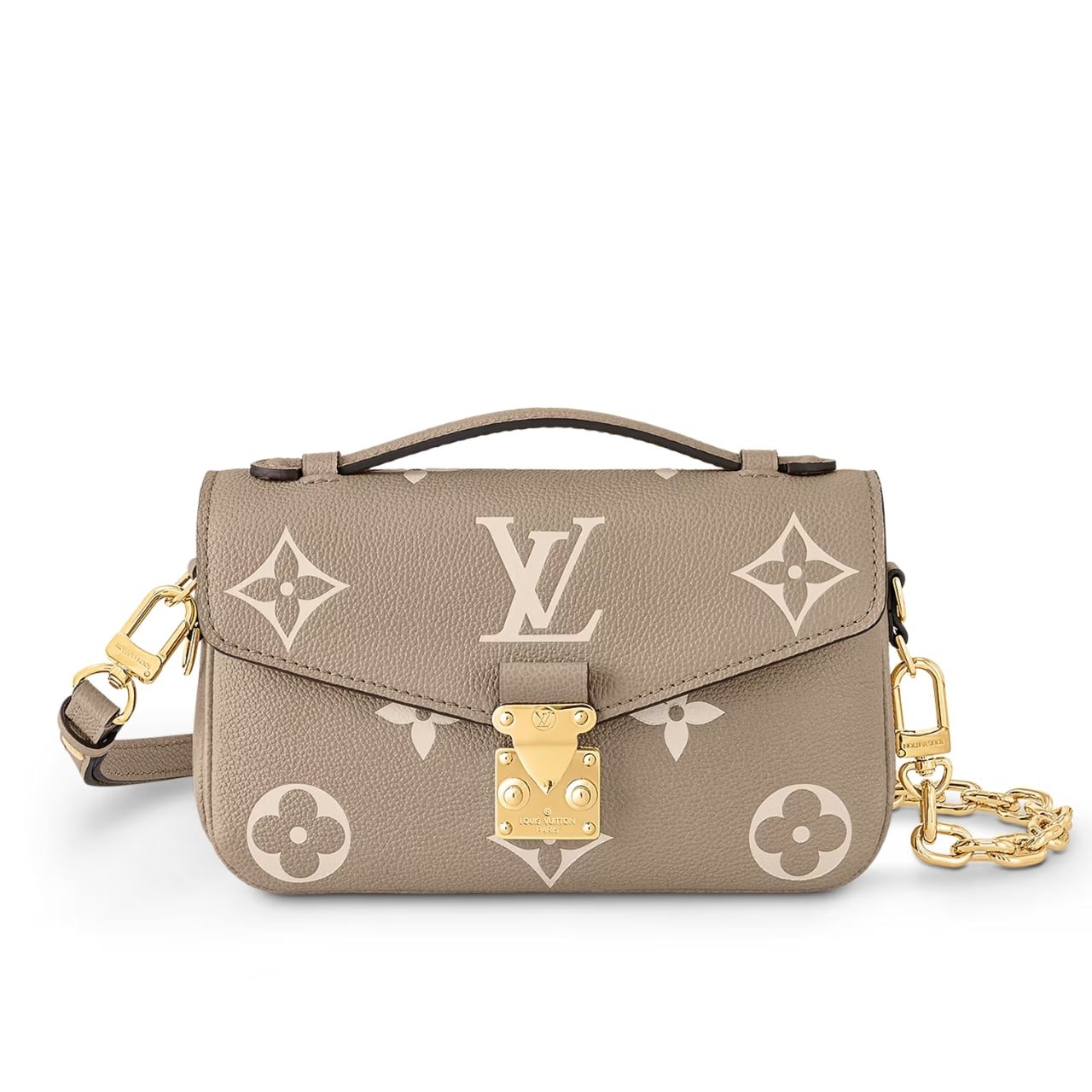 10-1-1 Louis Vuitton Pochette Métis East West Bag Gray Cream 21Cm M23081 - Image 1