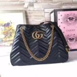 Gucci GG Marmont Shoulder Bag Black 32Cm 453569 DRW1T 1000 - Image 2