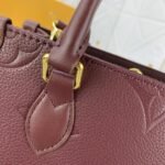 Louis Vuitton Onthego MM Monogram Empreinte Wine Red 35Cm M46601 - Image 4