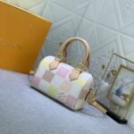 Louis Vuitton Speedy Bandoulière Damier Canvas Peach 20Cm - Image 3