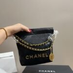 Chanel 22 Mini Handbag Black 23Cm AS3980 B19059 94305 - Image 3