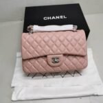 Chanel Classic Double Flap Bag Silver Hardware Light Pink 25Cm - Image 2