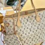 Louis Vuitton Neverfull MM Monogram Jacquard Fabric Multicolor Beige 32Cm M24905 - Image 5