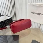 Saint Laurent Loulou Small Chain Bag In Quilted Y Wine Red 25Cm - Image 7