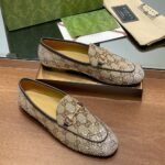 Gucci Women’S Jordaan Loafer Beige And Dark Brown 813000 FAD4D 2550 - Image 5