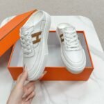 Hermes Keep Sneaker Blanc And Natural H251913ZHA3415 - Image 5