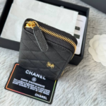 Chanel Classic Zipped Coin Purse Wallet Gold Tone Metal Black 11Cm AP0216 Y01588 C3906 - Image 4