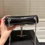 Saint Laurent Kate Tassel Silver Hardware Black 19Cm - Image 4