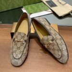 Gucci Women’S Jordaan Loafer Beige And Dark Brown 813000 FAD4D 2550 - Image 4