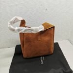 Saint Laurent Le 5 À 7 Supple In Suede Golden Brown 24Cm - Image 6