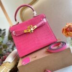Hermès Kelly 25 Alligator Pink 25Cm - Image 6