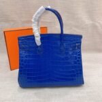Hermes Birkin 30 Crocodile Gold-Toned Hardware Dark Blue 30Cm - Image 6