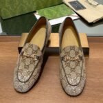 Gucci Women’S Jordaan Loafer Beige And Dark Brown 813000 FAD4D 2550 - Image 2