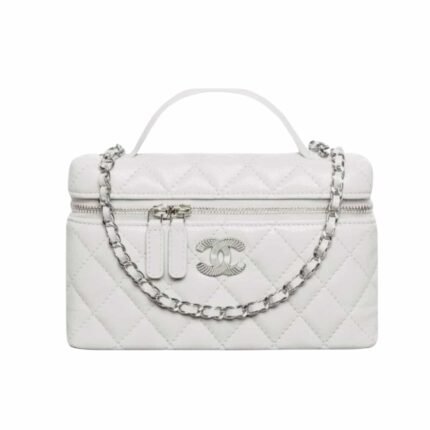 Chanel 25C Matelasse Vanity White 19Cm