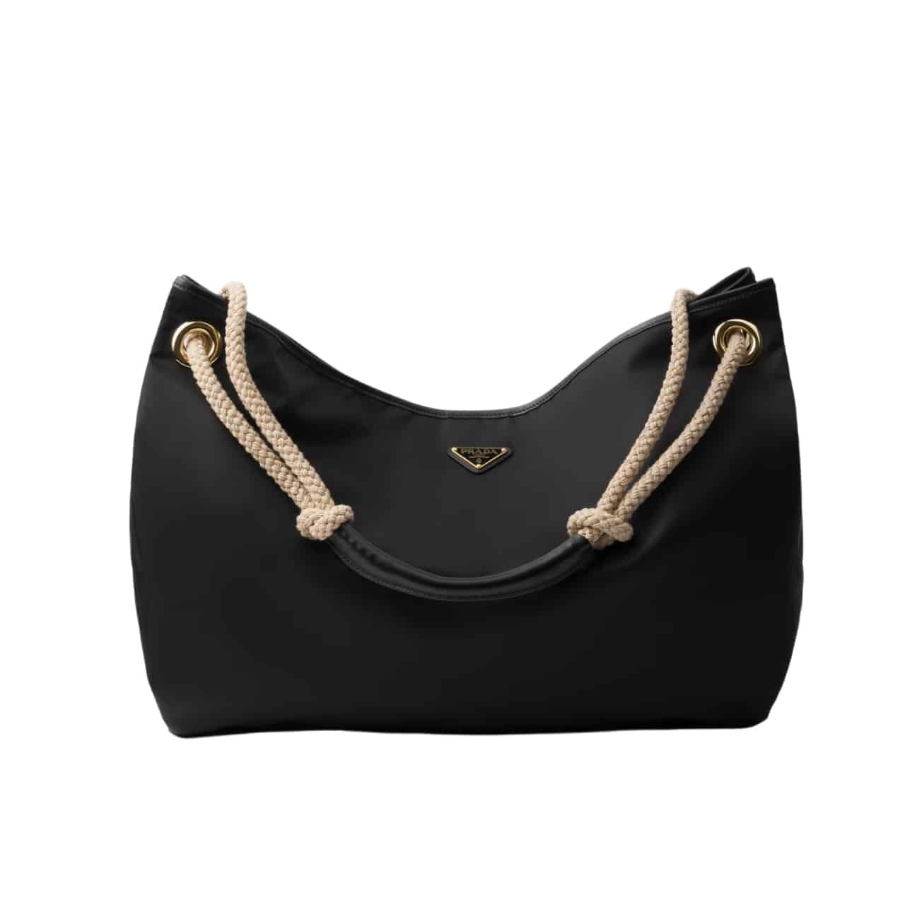 138-3 Prada Mariner Large Re Nylon Shoulder Bag Black 48Cm 1BC244 2HG8 F0002 V OOO - Image 1