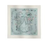 Hermes Brides De Gala En Fleurs Scarf 90Cm Blanc H004192S 01