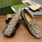 Gucci Women’S Jordaan Loafer Beige And Dark Brown 813000 FAD4D 2550 - Image 3