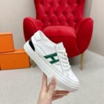 Hermes Deep Sneaker Blanc And Vert Bouteille H251837ZH14400 - Image 4