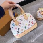 Louis Vuitton X Takashi Murakami Alma BB White Multicolor 24Cm - Image 2