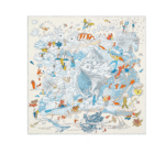 Hermes Sur Mon Nuage Scarf White 90Cm H003900S 05