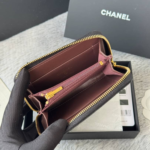 Chanel Classic Zipped Coin Purse Wallet Gold Tone Metal Black 11Cm AP0216 Y01588 C3906 - Image 5