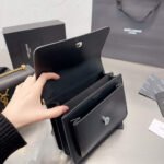 Saint Laurent Sunset Medium Chain Bag In Smooth Black With Silver Hardware 22Cm 442906D420N1000 - Image 8