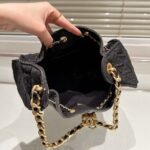 Chanel 25 Small Handbag Washed Denim Black 26Cm AS5293 B20520 U0725 - Image 7