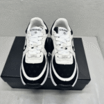 Chanel Printed Suede Calfskin Sneakers White And Black G39230 X56653 94305 - Image 3