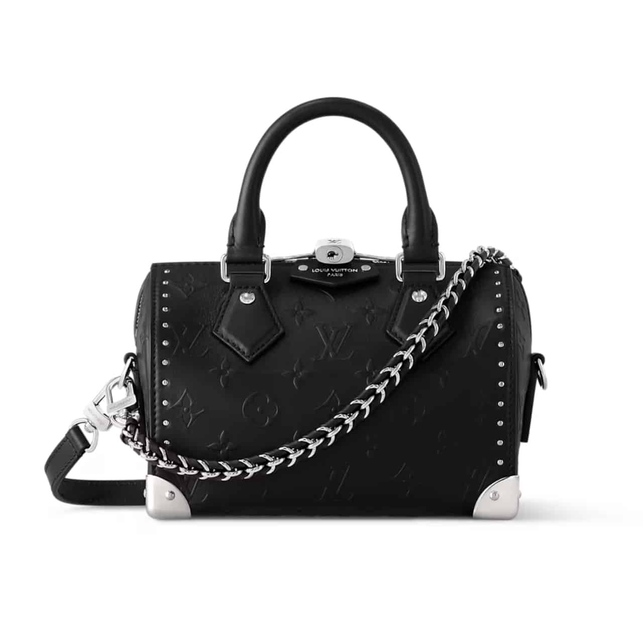 167-5-1 Louis Vuitton Speedy 20 Trunk Bag Black 20Cm M14575 - Image 1