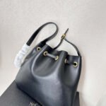 Saint Laurent Paris VII Medium Flat Hobo Bag In Smooth Black 28Cm 697941AAAMD1000 - Image 7