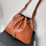 Saint Laurent Paris VII Medium Flat Hobo Bag In Smooth Brown 28Cm - Image 2