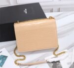 Saint Laurent Sunset Medium Chain Bag In Crocodile-Embossed Shiny Apricot 22Cm 442906DND0N9207 - Image 3