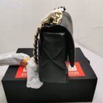 Chanel 19 Flap Bag Shiny Gold And Silver Tone Black 26Cm AS1160 B04852 94305 - Image 4