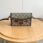 Gucci Horsebit 1955 Mini Bag‎ Beige And Dark Brown GG Supreme 18Cm 699296 92TCG 8563 - Image 2