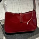 Saint Laurent Le 5 A 7 Patent Hobo Bag In Shiny Wine Red 25Cm - Image 5