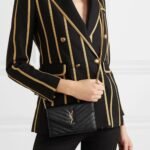 Saint Laurent Cassandre Matelassé Chain Wallet In Grain De Poudre Embossed Black Gold 22Cm 377828BOW011000 - Image 7