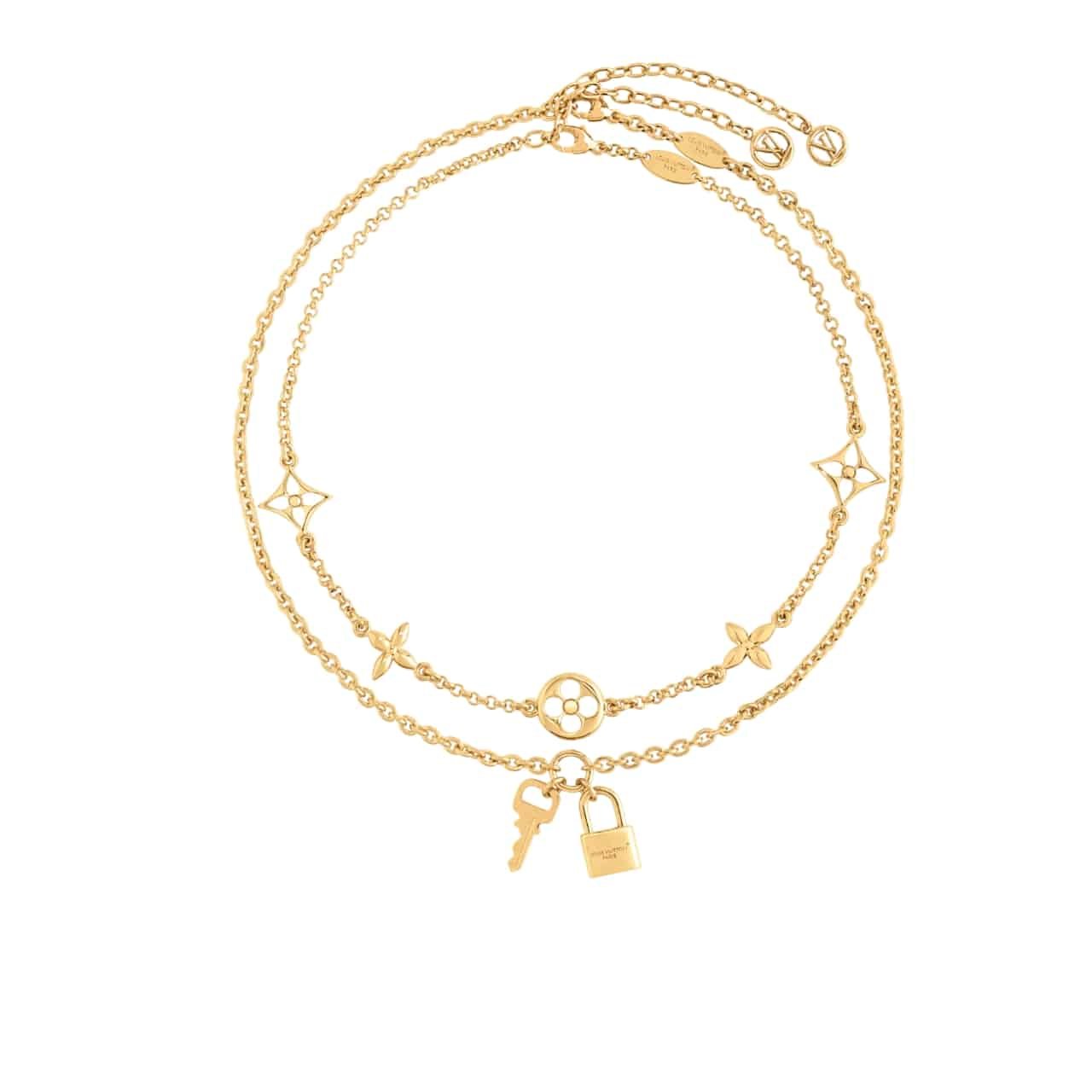 214-2 Louis Vuitton LV Iconic Charm Necklace Gold M02494 - Image 1