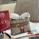 Gucci Ophidia Small Vanity Bag Beige And Dark Brown 18Cm ‎816357 96IWG 8745 - Image 3