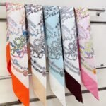Hermes Brides De Gala En Fleurs Scarf 90Cm Blanc H004192S 01 - Image 8