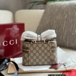 Gucci Ophidia Small Vanity Bag Beige And Dark Brown 18Cm ‎816357 96IWG 8745 - Image 6