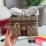 Gucci Ophidia Small Vanity Bag Beige And Dark Brown 18Cm ‎816357 96IWG 8745 - Image 8