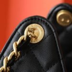 Chanel 25 Small Handbag Grained And Gold Tone Metal Black 26Cm AS5293 B20304 94305 - Image 6