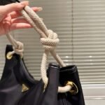 Prada Mariner Large Re Nylon Shoulder Bag Black 48Cm 1BC244 2HG8 F0002 V OOO - Image 3