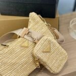 Prada Re-Edition 2005 Raffia Bag Tan 1BH2042A2TF0018VV9L - Image 4