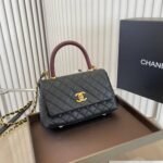 Chanel Medium Coco Handle Bag Gold Hardware Black 23Cm - Image 2