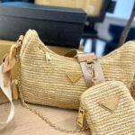 Prada Re-Edition 2005 Raffia Bag Tan 1BH2042A2TF0018VV9L - Image 3